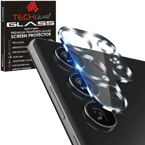 TECHGEAR for Samsung Galaxy S24 Ultra Camera Lens Protector, FULL Lens Protectors, Scratch-Resistant Ultra HD 9H Clear Tempered Glass Lens Cover for Samsung Galaxy S24 Ultra 5G