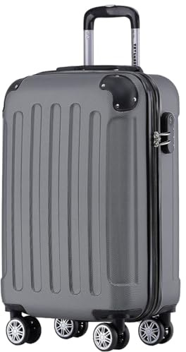 TRVLMORE Handgepäck Koffer 54x36x20cm - Koffer & Trolleys, Reisekoffer mit Rollen, Handgepäck Trolley 54x36x20, Hartschalenkoffer Klein, Koffer Handgepäck 54x36x20 Leicht, Trolley Handgepäck, Grau