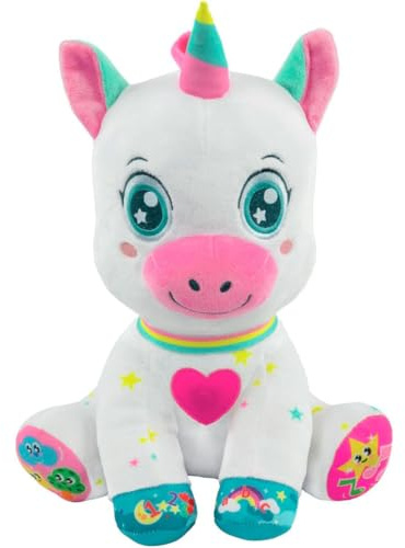 Clementoni - Baby Unicornio Interactivo - Peluche Interactivo para Bebés - Educativo, Multisensorial y Musical - A Partir de 6 Meses - Manufacturado en Italia - 55556