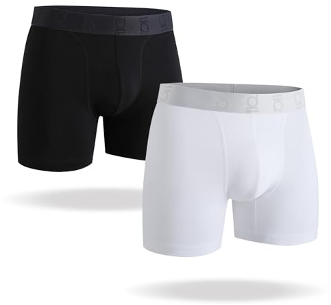 gagli Boxershorts Herren, Männer Unterwäsche Unterhosen mit elastischem Bund, Men Retroshorts Boxer Baumwolle, 2er Pack (DE/NL/SE/PL, Alphanumerisch, L, XL, Regular, Regular, Schwarz, Weiß)