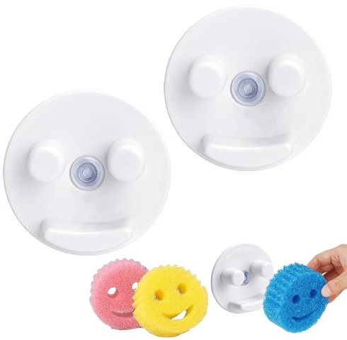 5 Stücke Mommy Smiley Schwamm - Kratzfreier Schmutzradierer für die Küche, Putzschwamm Geruchsresistent Mit Smiley Design