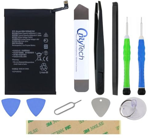 OnlyTech - Premium Replacement Battery HB416594EGW for Huawei Honor 90 Lite/Honor 200 Lite/Honor X8a / X8b - 4500mAh - Same Quality with 10 Tools Repair Kit