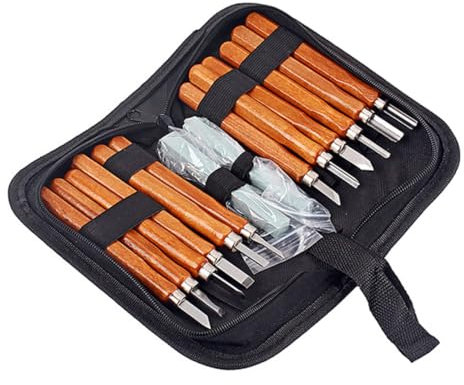 YOSADIER Herramientas Para Tallar Instrumentos Musicales Kit Profesional Mango De Madera Para Tallar Fácil De Transportar