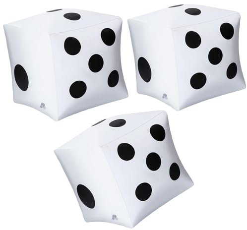 LQTSLFM Giocattolo Gonfiabile a Cubo Confezione da 3, Cubo Gigante, PVC Grande Cubetti Gonfiabili per Piscine Interne ed Esterne Giochi per Feste sul Prato (Bianco)