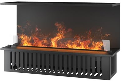 Cheminée Vapeur d'eau encastrable Inside C1200 - Flammes 3D Multicolores, app Mobile, réservoir 2,4L, Remplissage Auto - 120 cm