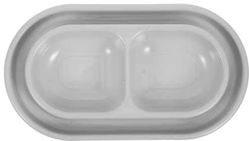 Alasum Cat Bowl with Water Moat Cat Food and Water Bowl Set for Cats Kittens Small Dogs Indoor Outdoor Feeding Dish Space Saving 10.62 X 5.90 X 1.37 in