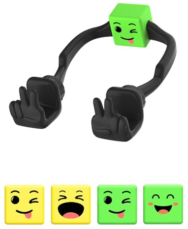 Lustige Geschenke Mädchen Jungs Geschenkideen Yeah Handyhalterung Tisch | Kleine Geschenk Weihnachten für Männer Frauen Teenager Kinder Geburtstag Geschenke für Papa Opa Yeah Handyhalter Schwarz