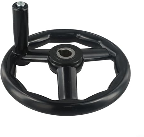 Volant à 3 rayons, pour fraiseuse, volant en plastique, avec poignée rotative, volant de tour D125/200/100/160 mm, pour application précise de machines-outils industrielles (18 x 200 mm)