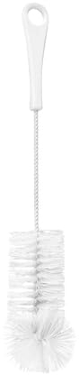 Fackelmann Scovolino per Bottiglie, scovolino per Borraccia, Spazzola puliscibottiglie, Spazzola per Pulire Bottiglie, borracce, Thermos, biberon, Nylon, Bianco, 33 x 5 x 5 cm