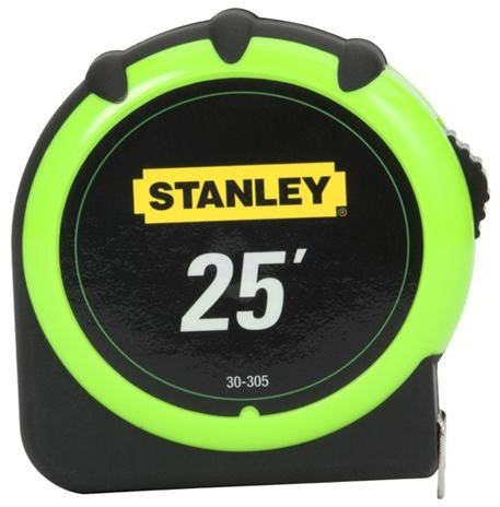Stanley Hand Tools 30-305 - Regla de cinta de alta visibilidad (2,54 x 7,62 m)
