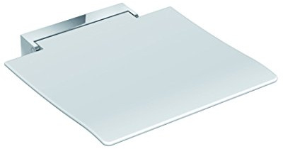 HEWI Klappsitz 350, Duschsitz 350x373 mm, Sitz klappbar, Weiß/Anthrazitgrau, max. 150kg - 950.51.20590