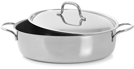 Montini MTN610032 Casseruola Ovale Con Cop 189 Inox Cm 32