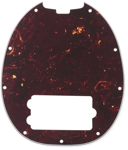 Musiclily Pro 9 Löcher MM Bass Pickguard Schlagbrett 4 lagig Tortoise Shell | für 4-saiter Musicman Stingray E-Bass