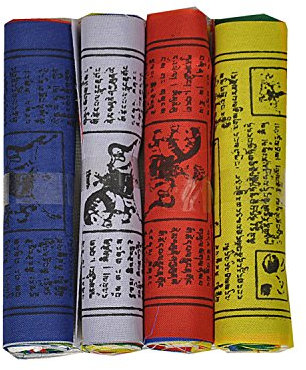 Dharma Store - Tibetan Buddhist Prayer Flags for luck, happiness, longevity and prosperity - Pack of 40