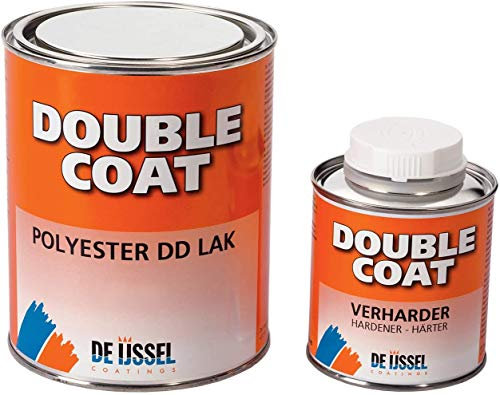 De IJssel 2K Bootslack Double Coat | 27 Farben | 1kg Set | 2K Lack Yachtlack Decklack für Holz Gfk Epoxid Polyester ABS Stahl Aluminium (DC 856 Bordeaux)