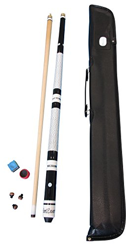 WinEver Billardqueue Set inkl. Tasche, Kreide, Trimmer und Ersatzleder von John West