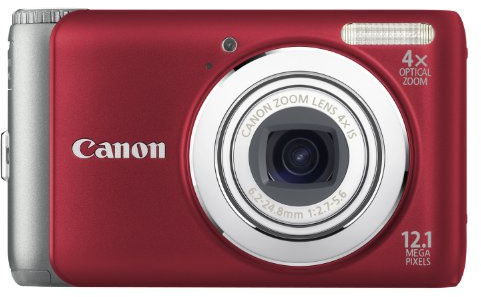 Canon PowerShot A3100 IS Digital Camera - Red (12.1MP, 4x Optical Zoom) 2.7 Inch LCD