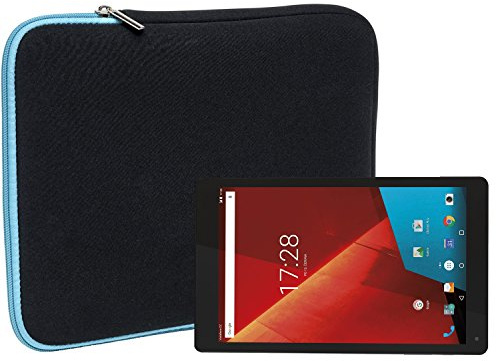 Slabo Tablet Tasche Schutzhülle für Vodafone Tab Prime 7 Hülle Etui Case Phablet aus Neopren – TÜRKIS/SCHWARZ