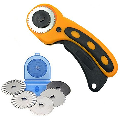 45 mm Cutter Rotatif, Couteau Rotatif Couteau à Découpage pour la Coupe du Tissu, de la Carte, du Papier, du Cuir