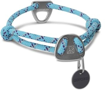 Ruffwear Seil-Halsband für Hunde, Große bis sehr große Hunderassen, Größenverstellbar, Reflektorstreifen, Größe: L (51-66 cm), Hellblau (Blue Atoll), Knot-a-Collar, 25602-4092026