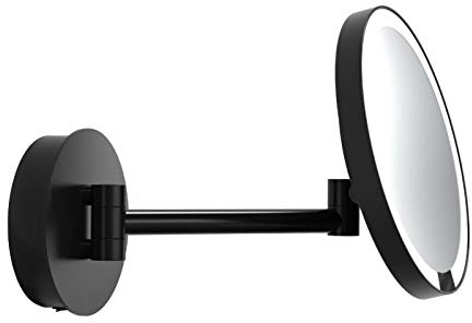Decor Walther Just Look WD LED Wandkosmetikspiegel, schwarz matt 5000K 540lm CRI90 5-fache Vergrößerung