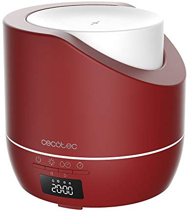 Cecotec Diffuseur d'Arômes PureAroma 500 Smart Garnet. Capacité 500 ml, Écran LED, Minuterie jusqu’à 12 Heures, 3 Modes de fonctionnement, 7 couleurs LED, Couverture 30 m²