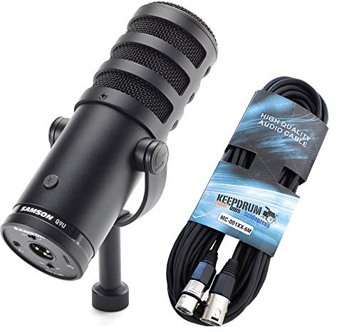 Samson Q9U - Micrófono dinámico USB XLR de transmisión (6 m)