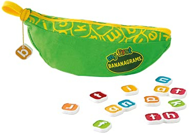 Bananagrams, My first Bananagrams, Kinderspiel, Lernspiel, 1-4 Spieler, Ab 4+ Jahren, 5+ Minuten, Deutsch, Mehrfarbig, Bunt