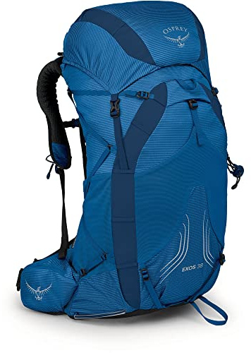 Osprey Herren Backpacking Rucksack Exos 38, Blau (Blue Ribbon), Small/Medium