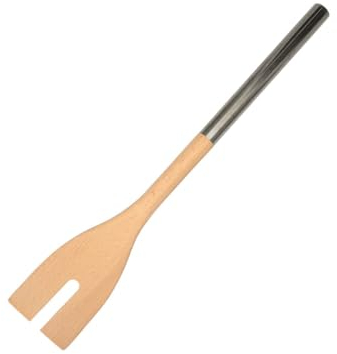 Fackelmann 30375 Tenedor Mango, Cubiertos para Ensalada, Madera, Acero Inoxidable, 34 x 6 cm