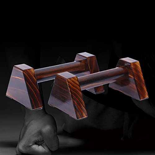 XININ 2Stück Holz Push Up Ständer Handstand Halterung Balance Parallel Bar Bodybuilding Fitnessgeräte,Small
