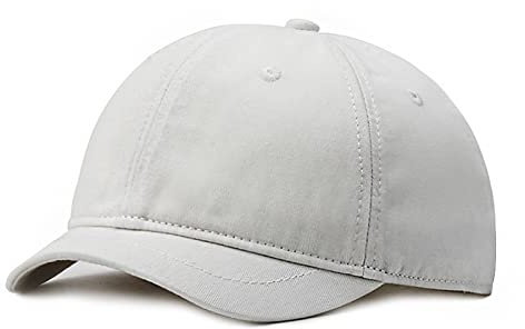 Faringoto Casquette de baseball en coton à bord court pour homme - Casquette décontractée à visière polyvalente - Chapeau de soleil équestre