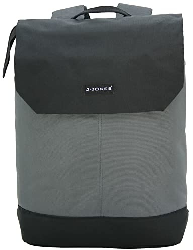 J.JONES – Damryggsäck 14 liter Daypack fodrad med Laptopfack 15,6 tum och stöldskydd för kontor skola fritid Grå