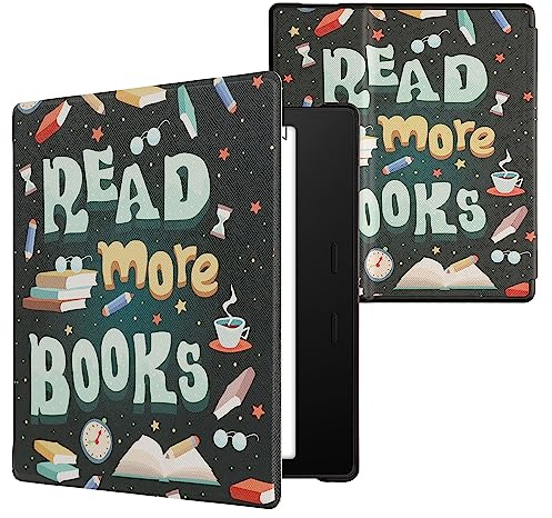 kwmobile Schutzhülle für Amazon Kindle Oasis 10. Generation Hülle - eReader Flip Case mit Auto Sleep Funktion - Lies mehr Bücher mit Blau Gelb Grün