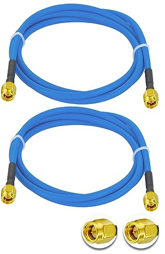 Vecys 2PCS SMA Stecker auf Stecker RF Koaxialkabel SMA RF Koax Pigtail Kabel 3.3ft/1M RG402 SMA Stecker 50 Ohm Low Loss Verlängerungskabel