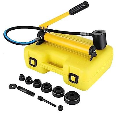 22-60mm Hidráulico Knockout Punch Driver Kit 6 Troqueles Hoja de acero Abridor Herramienta de reparación Juego de cortadores 10Ton Manuel Hole Digger Mejorar la eficiencia