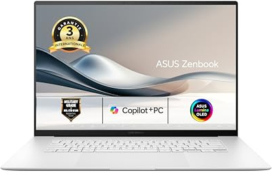 ASUS Zenbook UM5606WA-RK087W 16 OLED 16 Pouces 3K (2880 x 1800) PC Portable (Processeur AMD Ryzen AI 9 365 5.0GHz, 24GB LPDDR5X, 1TB SSD NVMe, AMD Radeon 880M Graphics) - Clavier AZERTY