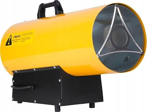 Schmith Chauffage au gaz 50 kW pour usage intensif, avec une consommation de 3,63 kg/h de GPL, capable de chauffer une surface de 385 m², avec allumage automatique et affichage numérique