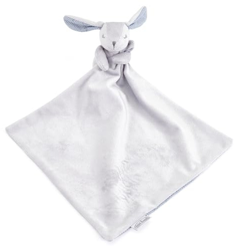 Minidream Baby Comforter - Cuddle Cloth Blanket - Soft Plush Baby Muslin Cloth Bunny Comforter - Newborn Baby Gift (Blue)