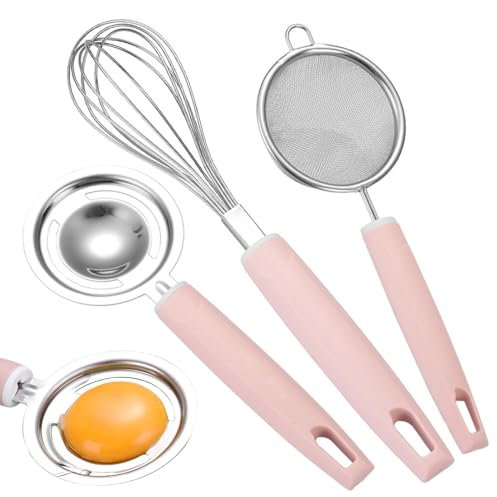 Äggseparator och äggulor - äggseparator - äggsil med långt handtag med filter, äggdelare, proteinextraktor | äggljussil effektiv för Hor
