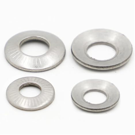 M3 M4 M5 M6 M8 M10 M12 M16 Guarnizione elastica zigrinata con rondella di bloccaggio in acciaio inossidabile 304(M16 2pcs)