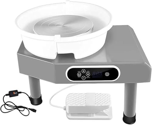 WaaYb Macchina per Modellare la Ceramica con tornio per Ceramica, Macchina per formare la Ruota in Ceramica da 350 W, velocità Regolabile 60-300 Giri/min, Macchina per Modellare la Ceramica elettrica