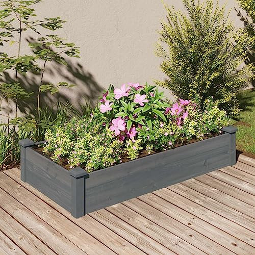 Hochbeet Palettenrahmen 120x60x25cm - Holzrahmen, faltbar, steckbar & stapelbar - Profi Aufsatzrahmen ideal als Pflanzbeet Frühbeet Beet