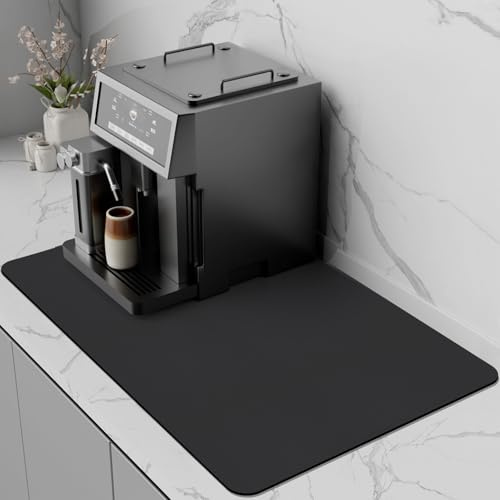 SARTNP Coffee Mat Coffee Machine Mat Rubber Backed Absorbent Dish Drying Pad for Kitchen Counter, Espresso Accessories