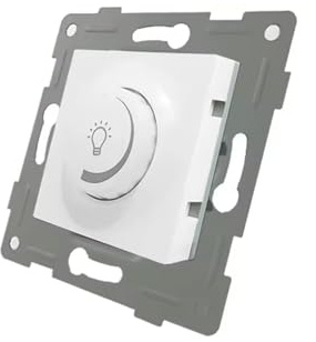 VoltShine Dimmer - Einbaudimmer für LED-Lichter, weiß, ermöglicht Einstellung der Lichtstärke, kompatibel mit verschiedenen Arten von LEDs. *