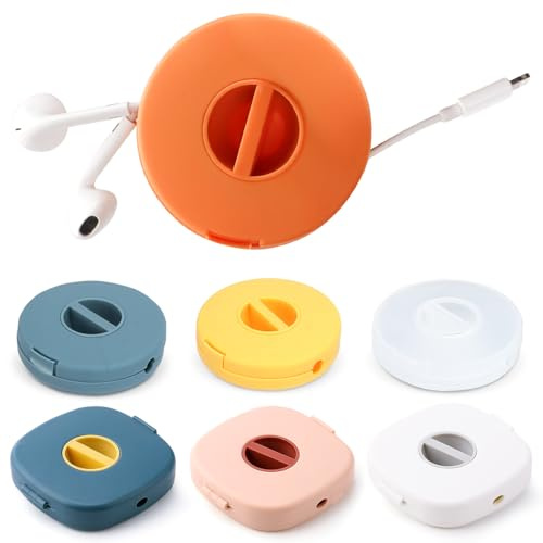 LIUCONGBD Data Cable Reel, 7 Pack Retractable Cable Winder for Chargers