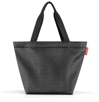 reisenthel Shopper – Spaziosa borsa per la spesa e elegante borsa in un unico – Realizzato in materiale impermeabile, Mesh Black, m, Contemporaneo