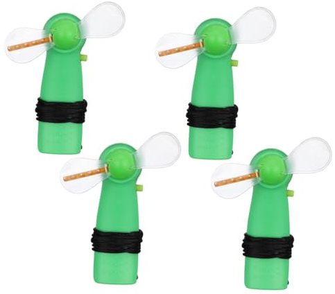 Baluue Mini Ventilatore Portatile Palmare LED senza Batteria 4 Pezzi, Silenzioso da Tavolo in Abs e Pvc, Leggero e Sicuro per Ragazzo Ragazza, per Creare Un'atmosfera Colore Casuale