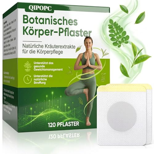 Abnehmpflaster (120 Stück) – Fettverbrenner & Anti-Cellulite Sticker gegen Bauchfett, Bierbauch und Problemzonen. Natürliche Diät-Unterstützung