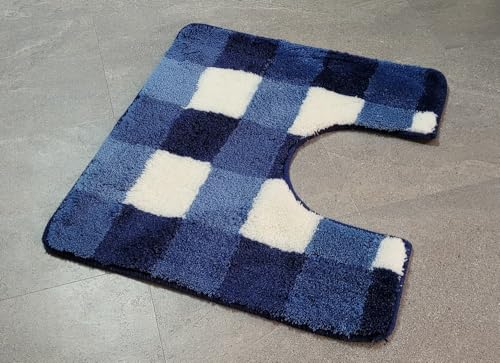 Meusch 2367712130 - Alfombra de baño, 55 x 50 cm WC-Vorleger mit Ausschnitt